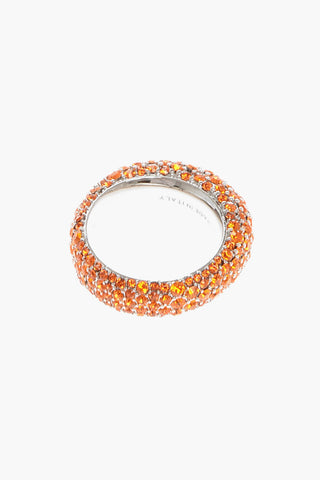 Metal CAMERON Ring with Rhinestone Embellishment