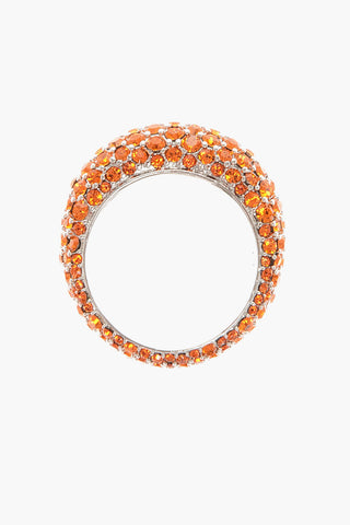 Metal CAMERON Ring with Rhinestone Embellishment