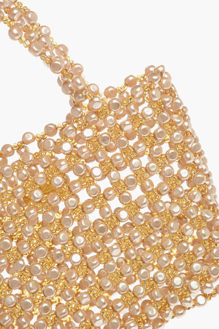 Golden Effect faux-pearl LE SABLE NACRE' Handbag