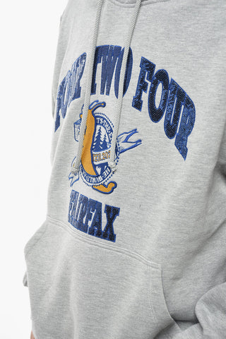 Fleeced-Cotton Hoodie with Sequin Details
