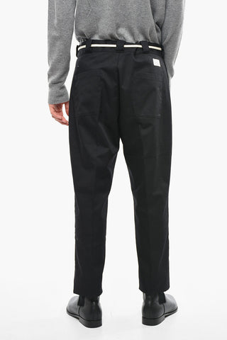 Cotton Twill Pants with Contrast Laces