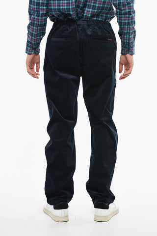 Drawstring Waist Corduroy Baggy Pants