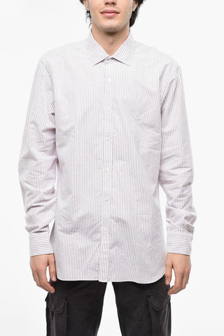 Warm Cotton Shirt with Striped Pattern