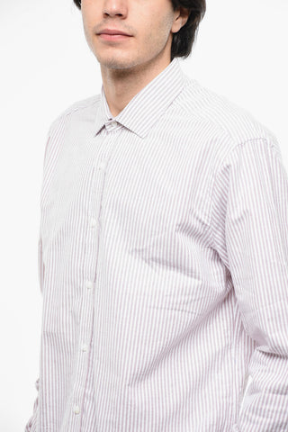 Camicia in Caldo Cotone con Motivo a Righe