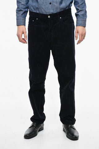 Pantaloni Casual in Velour a Coste 