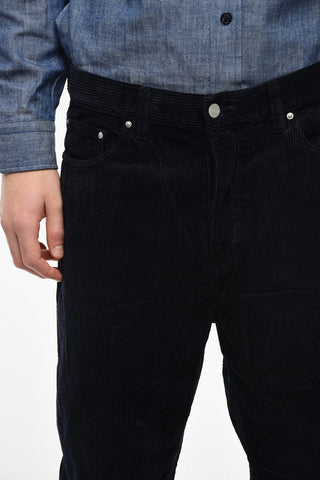 Pantaloni Casual in Velour a Coste 