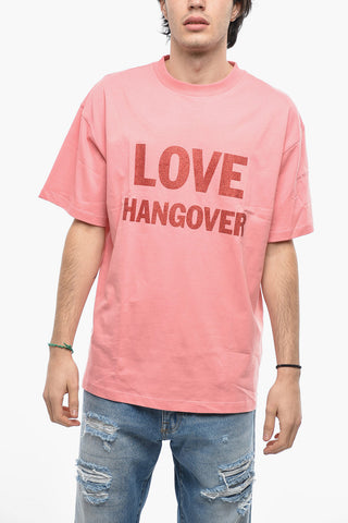 Crew Neck HANGOVER T-Shirt with Glittered Print