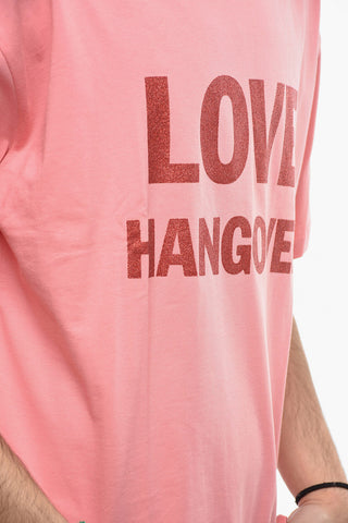 Crew Neck HANGOVER T-Shirt with Glittered Print