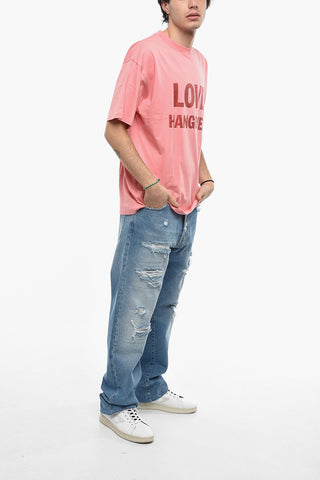Crew Neck HANGOVER T-Shirt with Glittered Print