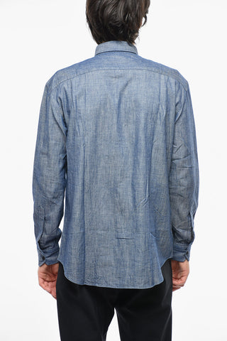 Poplin Cotton Shirt with Double Breast Pocket