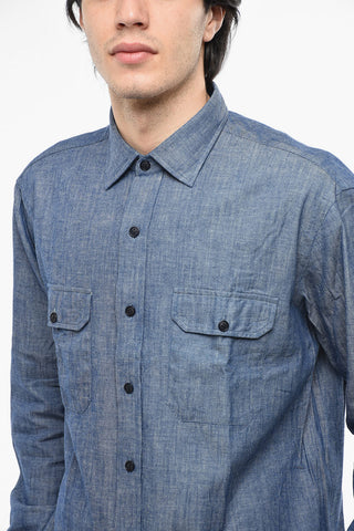 Poplin Cotton Shirt with Double Breast Pocket