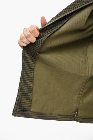 Overshirt in Velour a Quadri con Taschino