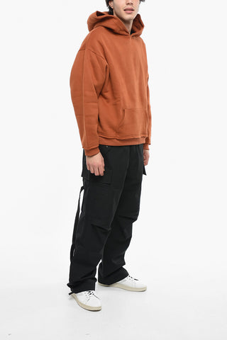 Patch Pocket Fleeced Cotton Hoodie
