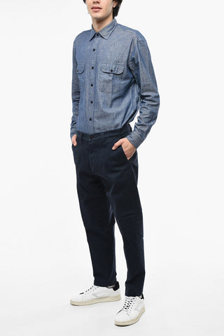 Trousers with Elastic Waistband and Back Logo