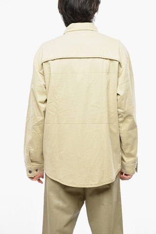 Logoed-Buttons Cotton Stretch S-DOVES Overshirt