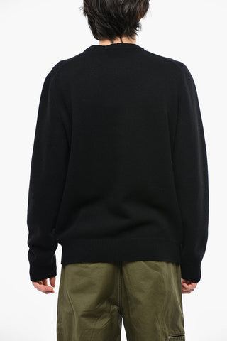 LS INTARSIA Woll Pullover Crew-Neck with Skull