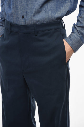 Baggy Fit Twill Pants with Belt Loops