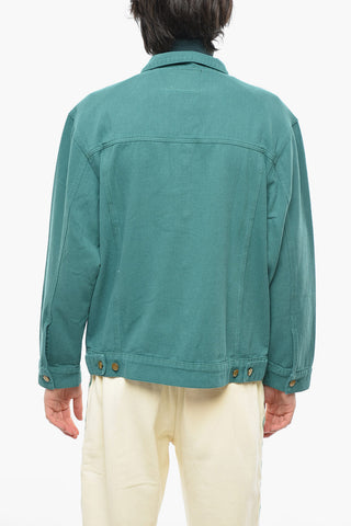 Contrasting Embroidered Detail Denim Jacket