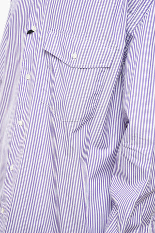 Camicia a Righe Awning con Collo Italiano