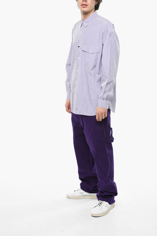 Camicia a Righe Awning con Collo Italiano