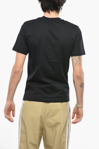 T-shirt Girocollo in Cotone a Tinta Unita