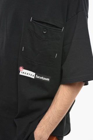 FACETASM T-Shirt Girocollo in Cotone con Taschino