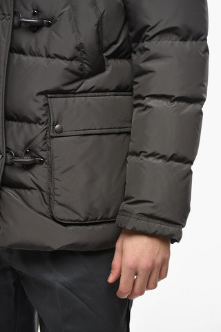 Flap Pockets Hooded Padded Jacket