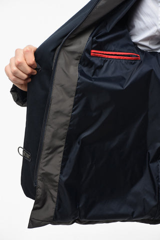 Flap Pockets Hooded Padded Jacket
