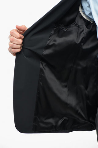 Abito Foderato in Nylon con Tasche ad Aletta