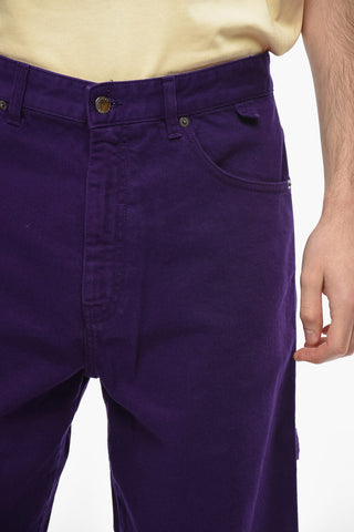 Solid Color JOHN Jeans with Frayed Hem 23cm