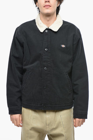 Giubbotto in Canvas con Fodera Eco-Shearling