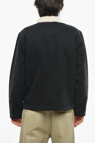 Giubbotto in Canvas con Fodera Eco-Shearling