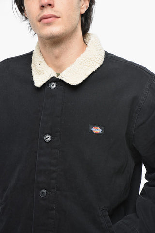 Giubbotto in Canvas con Fodera Eco-Shearling