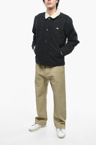 Giubbotto in Canvas con Fodera Eco-Shearling