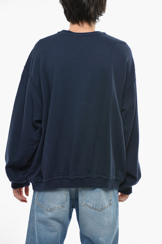 Brushed Cotton Sweatshirt with Dropped Shoulders