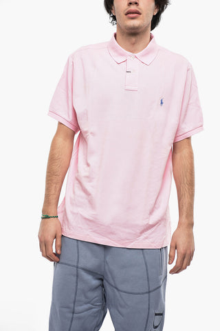 Side Slits Cotton Polo Shirt
