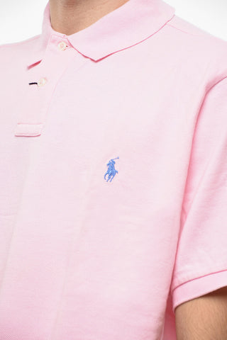 Side Slits Cotton Polo Shirt