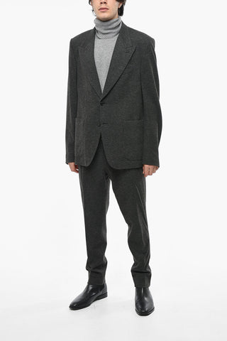 Single-breasted District Check Blazer with Peak Lapel