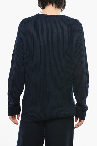 Ribbed Crew-Neck Sweater