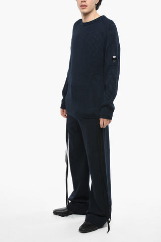 Ribbed Crew-Neck Sweater