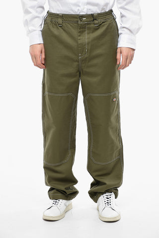 Solid Color Baggy Fit Pants with Drawstring Waist