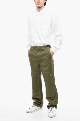 Solid Color Baggy Fit Pants with Drawstring Waist