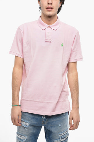 Side Slits Cotton Polo Shirt
