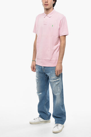 Side Slits Cotton Polo Shirt