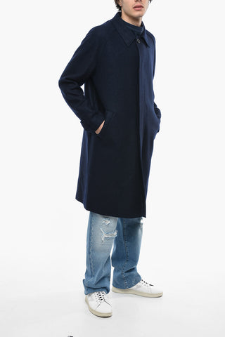 Cappotto in Lana Vergine con Collo a Camicia