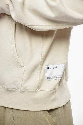 Felpa Hoodie Monocromo in Misto Cotone Ecologico