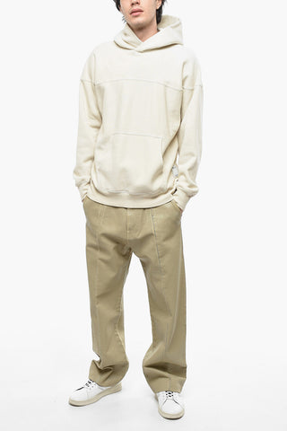 Felpa Hoodie Monocromo in Misto Cotone Ecologico