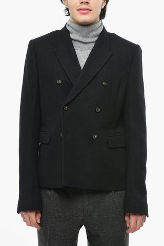 LARRY Double-breasted Wool Cloth Blazer