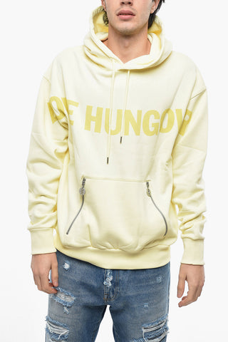 Fleece Cotton HUNGOVER Hoodie with Zipped Pockets