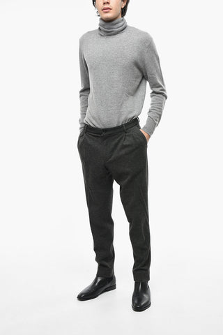 Stretch Fabric Pants with District Check Motif